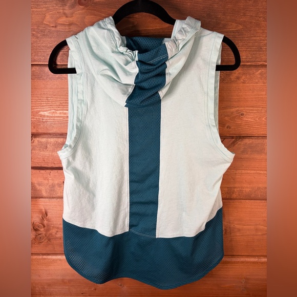 Under Armour Women's Sleeveless Hoodie - Light and Dark Teal - Picture 6 of 8
